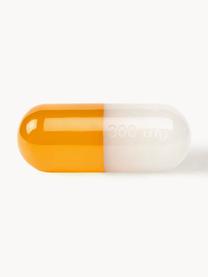 Deko-Objekt Pill, Polyacryl, poliert, Weiss, Orange, B 24 x H 9 cm