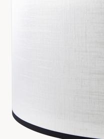 Lámpara de techo de lino Claudette, Pantalla: lino estructurado, Anclaje: metal con pintura en polv, Cable: plástico, Crema, negro, Ø 50 x Al 25 cm