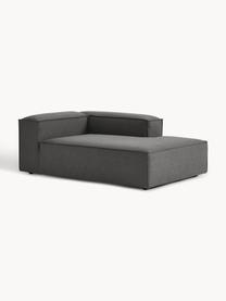 Chaise longue hoekmodule Lennon, Bekleding: 100% polyester De slijtva, Frame: massief grenenhout, multi, Poten: kunststof Dit product is , Geweven stof antraciet, B 119 x D 180 cm, hoekdeel links