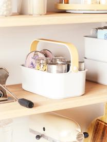 Küchenaufbewahrungsbehälter Bellwood, Behälter: Kunststoff, Griff: Eschenholz, Weiß, Helles Holz, B 28 x H 13 cm
