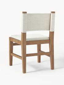 Silla tapizada de madera Liano, Estructura: madera de roble, Tapizado: 54% poliéster, 36% viscos, Tejido beige claro, madera de roble, An 50 x Al 80 cm