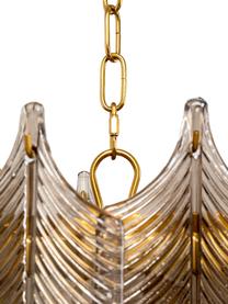 Grand suspension Botania, Doré, grège, larg. 90 x haut. 135 cm