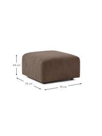 Pouf Lena, Tissu brun foncé, larg. 76 x prof. 76 cm