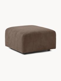 Sofa-Hocker Lena, Bezug: Webstoff (88% Polyester, , Gestell: Kiefernholz, Schichtholz,, Füße: Kunststoff, Webstoff Dunkelbraun, B 76 x T 76 cm