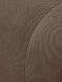 Poggiapiedi da divano Lena, Rivestimento: tessuto (88% poliestere, , Struttura: legno di pino, legno lami, Piedini: plastica, Tessuto marrone scuro, Larg. 76 x Alt. 44 cm