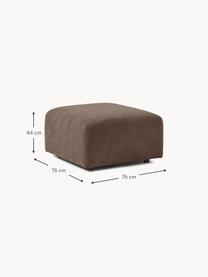 Sofa-Hocker Lena, Bezug: Webstoff (88% Polyester, , Gestell: Kiefernholz, Schichtholz,, Füße: Kunststoff, Webstoff Dunkelbraun, B 76 x T 76 cm