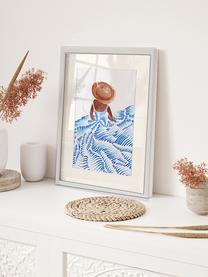 Impresión digital enmarcada Contemporary, Blanco, azul, marrón, An 33 x Al 43 cm