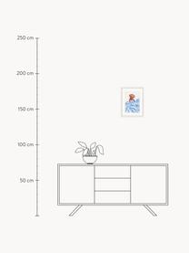 Gerahmter Digitaldruck Contemporary, Rahmen: Buchenholz, FSC zertifizi, Bild: Digitaldruck auf Papier, , Front: Acrylglas, Weiß, Blau, Braun, B 33 x H 43 cm