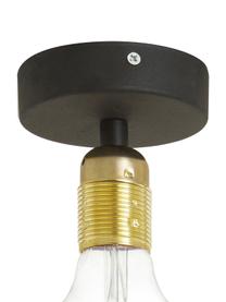 Lampada da soffitto piccola dorata Uno, Nero, ottone, Ø 10 x Alt. 10 cm