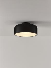 Lampada da soffitto in metallo Ole, Paralume: metallo verniciato a polv, Baldacchino: metallo verniciato a polv, Disco diffusore: acrilico, Nero, opaco, Ø 35 x Alt. 18 cm