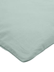 Taies d'oreiller en percale vert sauge Elsie, 2 pièces, Vert sauge, larg. 50 x long. 70 cm