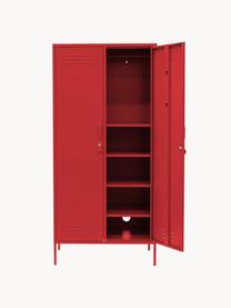 Malá šatní skříň The Twinny, Ocel s práškovým nástřikem, Červená, Š 85 cm, V 183 cm