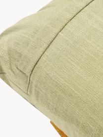 Poszewka na poduszkę z wypukłą strukturą Amarantha, 50% bawełna, 50% akryl, Szałwiowy zielony, wielobarwny, S 45 x D 45 cm