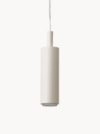 Suspension LED métal blanc Jari, Beige, Ø 10 x haut. 40 cm