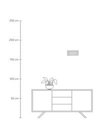 Wandschild More does not mean BETTER, Metall, beschichtet, Grau, Weiss, Rostbraun, 31 x 13 cm