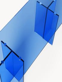 Consolle in vetro Anouk, Vetro, Blu, Larg. 120 x Alt. 75 cm