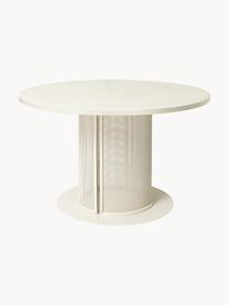 Table de jardin ronde Bauhaus, Acier, revêtement par poudre, Blanc crème, Ø 120 x haut. 73 cm