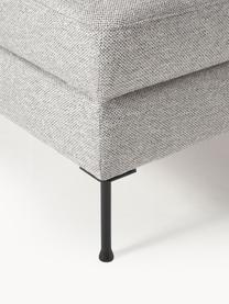 Sofa-Hocker Cucita mit Stauraum, Bezug: Webstoff (Polyester) Der , Gestell: Massives Kiefernholz, FSC, Füße: Metall, lackiert, Webstoff Grau, B 75 x T 65 cm