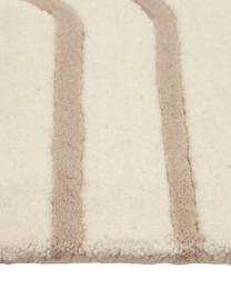 Ręcznie tuftowany dywan z wełny Arne, Beżowy, kremowobiały, S 80 x D 150 cm (Rozmiar XS)