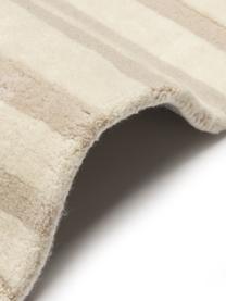 Handgetuft wollen vloerkleed Arne, Beige, crèmewit, B 80 x L 150 cm (maat XS)