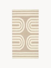 Tapis en laine tufté main Arne, Beige, blanc crème, larg. 80 x long. 150 cm (taille XS)