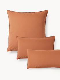 Taie d'oreiller en percale de coton Debbie, Terracotta, larg. 50 x long. 70 cm