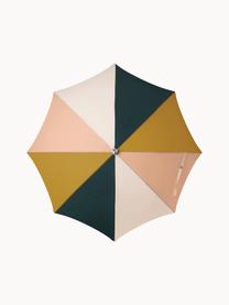 Parasol inclinable avec franges Retro, Ø 180 cm, Ocre, rose pâle, noir, blanc crème, Ø 180 x haut. 230 cm