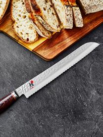 Nóż do chleba Miyabi, Odcienie srebrnego, ciemne drewno naturalne, D 37 cm