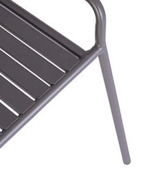 Banc de jardin noir empilable Dalya, Acier, revêtement par poudre, Noir, larg. 88 cm x haut. 51 cm