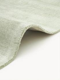 Tappeto in viscosa fatto a mano Jane, Retro: 100% cotone Il materiale , Verde salvia, Larg. 160 x Lung. 230 cm  (taglia M)