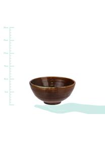 Ručně vyrobená miska v japonském stylu Yunomi, 4 ks, Hnědá