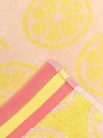 Strandtuch Citrus Delight mit Zitronen, 100% Baumwolle, Gelb, 100 x 180 cm