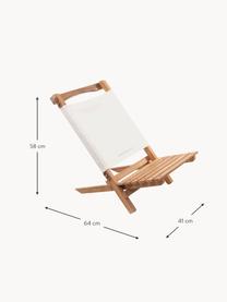 Tumbona plegable Antiqua, Estructura: madera, Blanco, madera, An 41 x Al 58 cm