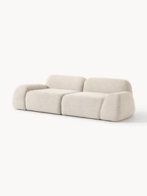 Modulares Sofa Wolke (3-Sitzer) aus Bouclé, Bezug: Bouclé (96 % Polyester, 4, Bouclé Hellbeige, B 256 x T 118 cm