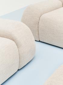 Modulares Sofa Wolke (3-Sitzer) aus Bouclé, Bezug: Bouclé (96 % Polyester, 4, Füße: Kunststoff Dieses Produkt, Bouclé Hellbeige, B 256 x T 118 cm