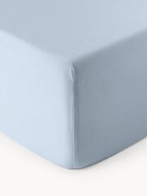 Boxspring-Spannbettlaken Biba, Flanell, Webart: Flanell, Hellblau, B 200 x L 200 cm, H 35 cm