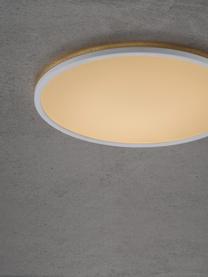Kleine dimbare LED plafondlamp Oja, Kunststof, Wit, Ø 42 x H 2 cm