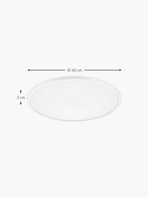 Plafón pequeño LED regulable Oja, Plástico, Blanco, Ø 42 x Al 2 cm