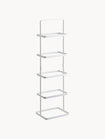 Schoenenkast Tower van metaal, Gepoedercoat staal, Wit, B 22 x H 78 cm