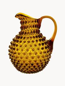 Ručne fúkaný džbán Hobnail, 2 l, Sklo, fúkané, Oranžová, priehľadná, 2 l