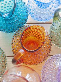 Mundgeblasener Krug Hobnail, 2 L, Glas, mundgeblasen, Orange, transparent, 2 L