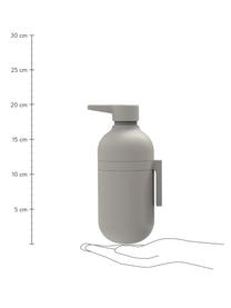 Distributeur de savon gris Pumpit, Plastique, Gris clair, Ø 8 x haut. 20 cm