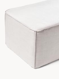 Banc rembourré Sanja, Tissu blanc crème, larg. 122 x prof. 54 cm