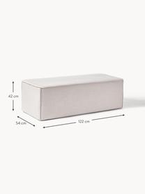 Banc rembourré Sanja, Tissu blanc crème, larg. 122 x prof. 54 cm