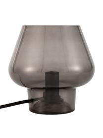 Kleine tafellamp Crystal Gleam in rookglas, Lamp: glas, Transparant met grijstinten, Ø 16 x H 16 cm