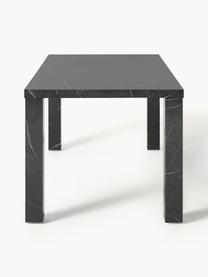 Jedálenský stôl so vzhľadom mramoru Carl, 180 x 90 cm, MDF-doska strednej hustoty, melamín, pokrytá lakovaným papierom s mramorovým vzhľadom, Mramorový vzhľad, čierna, Š 180 x D 90 cm