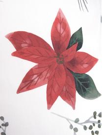 Baumwollperkal-Kissenbezüge Carol mit Amaryllis Print, 2 Stück, Webart: Perkal Perkal ist ein fei, Weiß, Rot, Grün, 40 x 80 cm