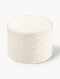 Pouf en peluche pour enfants Sugar, Ø 40 cm, Peluche blanc cassé, Ø 40 x haut. 25 cm