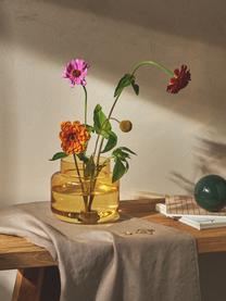 Skleněná váza Lasse, Sklo, Okrová, Ø 16 cm, V 14 cm