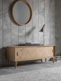Tv-meubel Milano met visgraatpatroon, Natuurlijk eikenhout, Eikenhoutkleurig, 140 x 50 cm